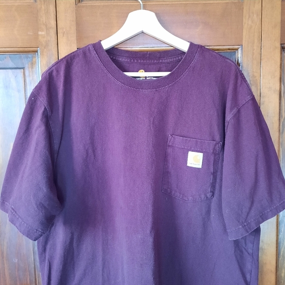 Carhartt Original Fit Heavyweight Port Logo Pocket T-shirt K87 PRT Size Large - Picture 4 of 11